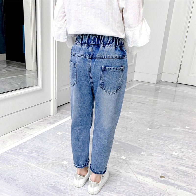 primavera niños Jeans chica sólido Jeans para niñas Bow Girls Jeans pantalones otoño Casual Niñas Ropa 6 8 10 12 13 año