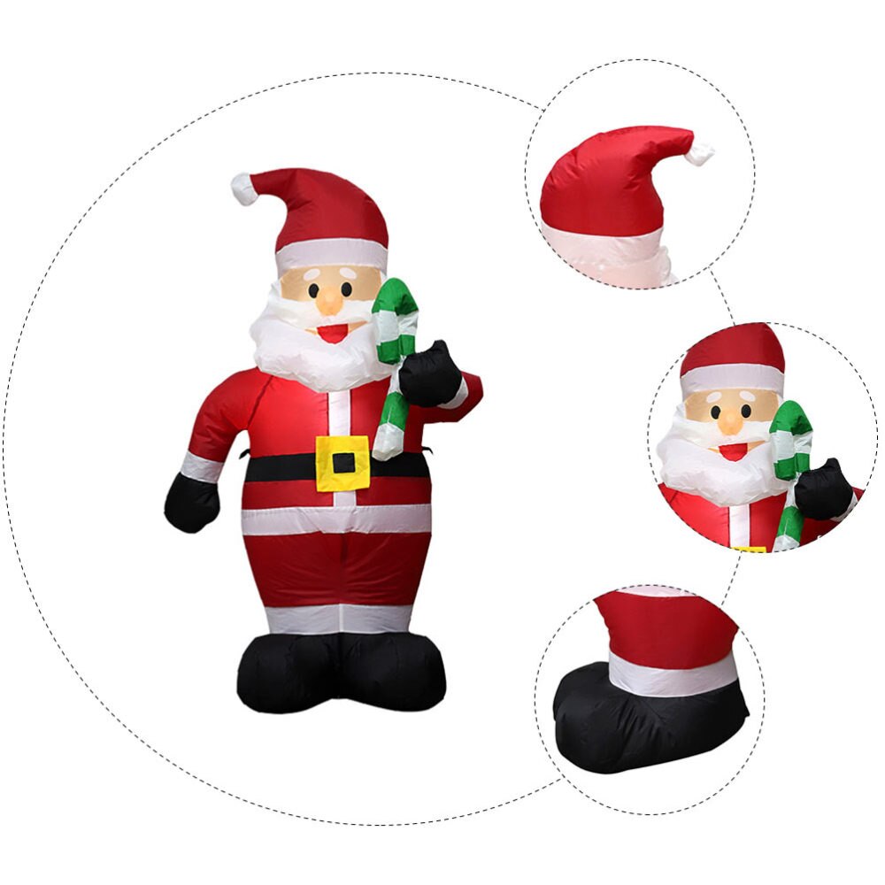 1 Set Christmas Layout Decor Lightweight Durable Inflatable Santa for Yard Patio