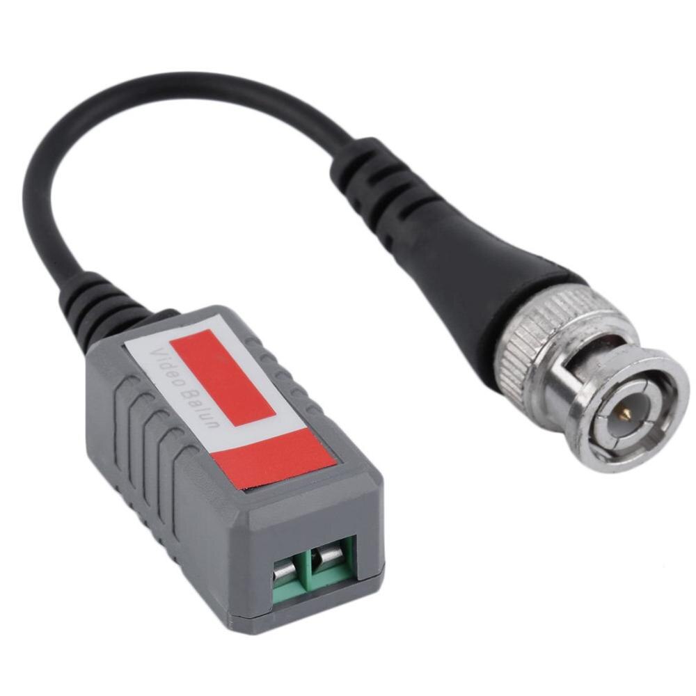 BZX-212L 1 canal de vídeo passivo transceptor para balun bnc cctv conector cat5 cabo cor preta durável
