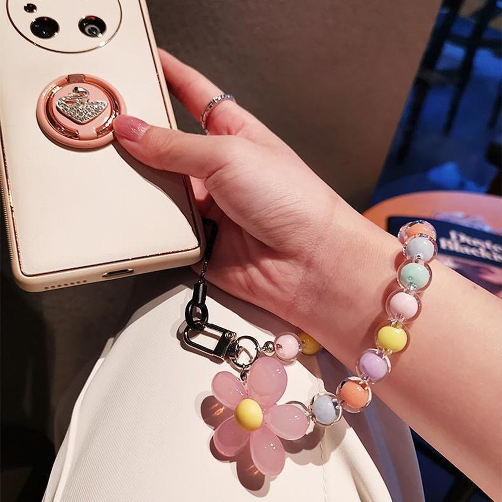 Cordón para teléfono móvil de Color, correa para la muñeca, cadena de mano para mujer, funda corta antipérdida para teléfono móvil, bonito cordón, colgante para llave