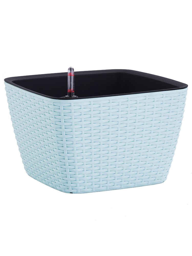 Maceta de mimbre de imitación para mesa, de resina, Pastoral, para el hogar