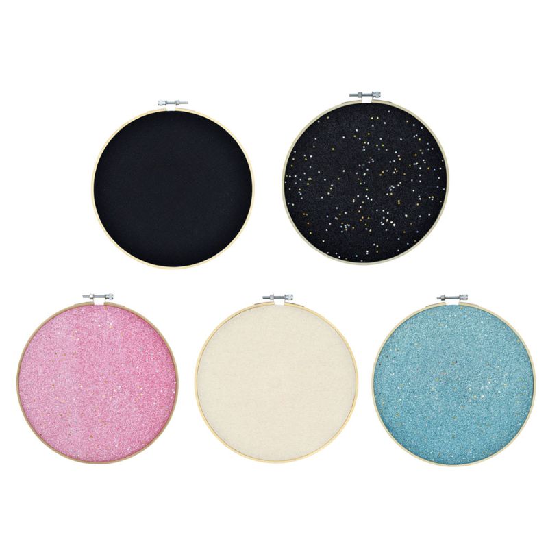 Geëmailleerde speld display wandhanger glitter speld display speld houder canvas borduurring