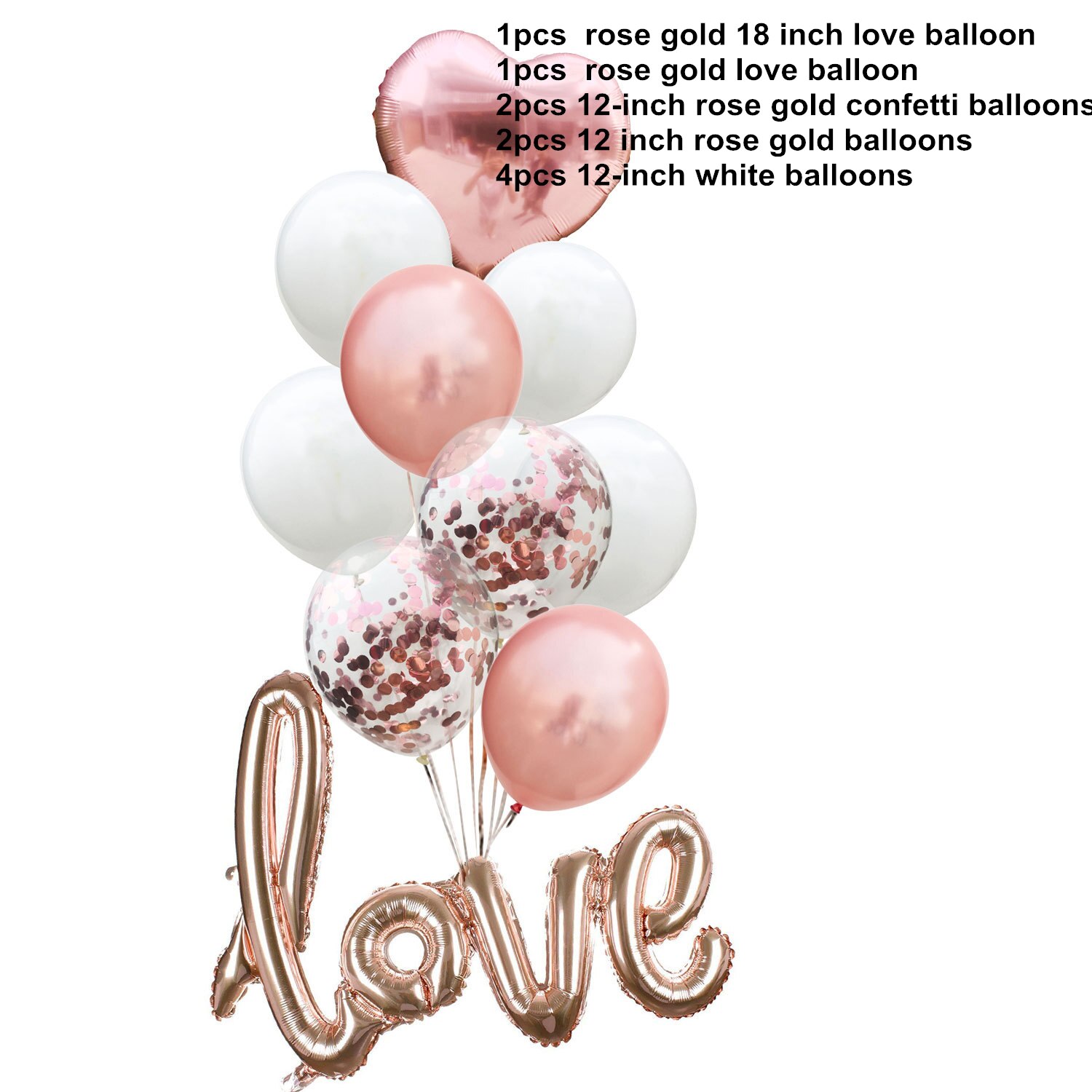 12Inch Latex Helium Ballonnen Baby Douche Bruiloft Decoratie Globos Valentijnsdag Gelukkige Verjaardag Partij Decoratie Ballon 10 stuks, Q: Rose Gold 10pcs