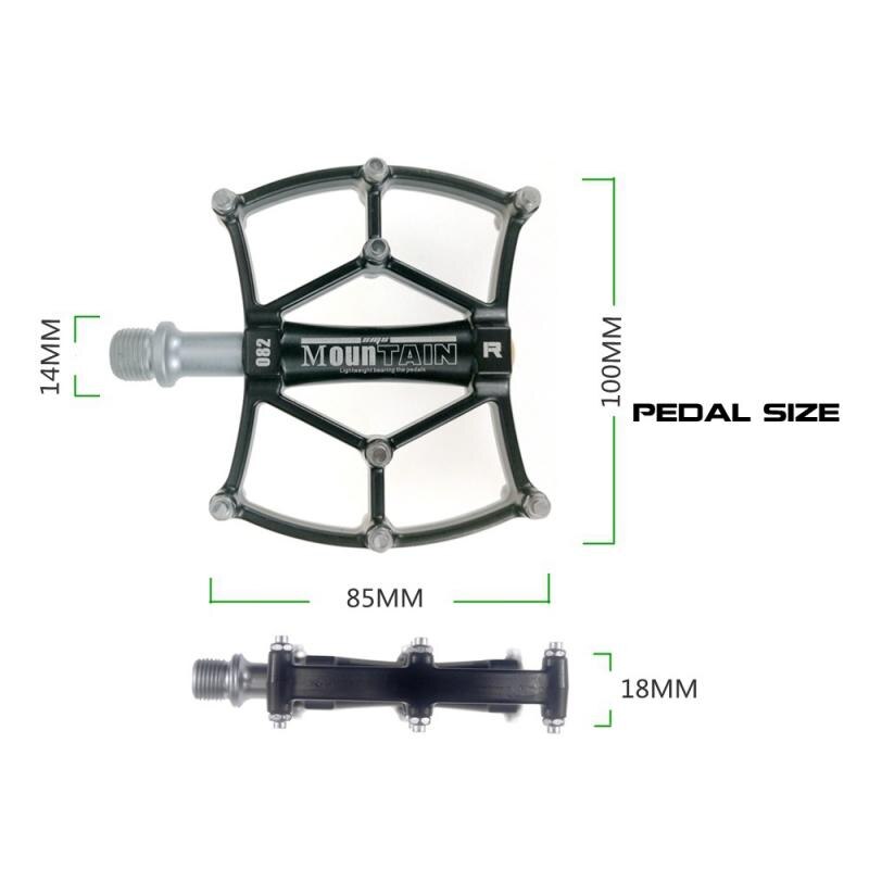 Bicycle Pedals Large Mountain Bike Pedals Aluminum Alloy 3 Bearing MTB Road Bike Pedals UltraLight Safe With Foot Nails