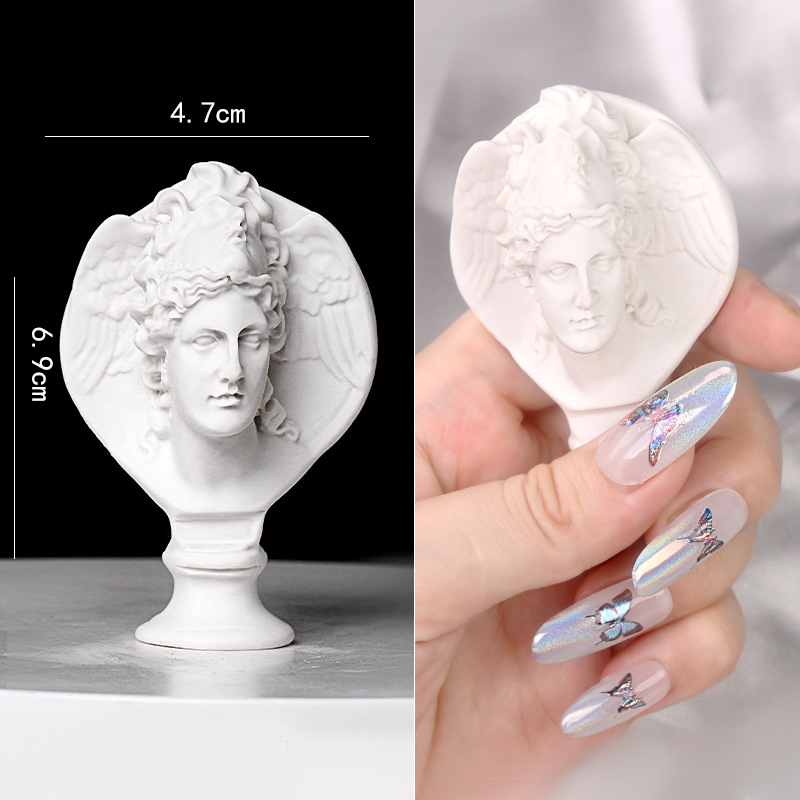 Mini estatua artística para decoración de uñas, herramientas de accesorios para fotos de uñas, herramienta de fotografía de exhibición de puntas de esmalte de uñas de gel: plum