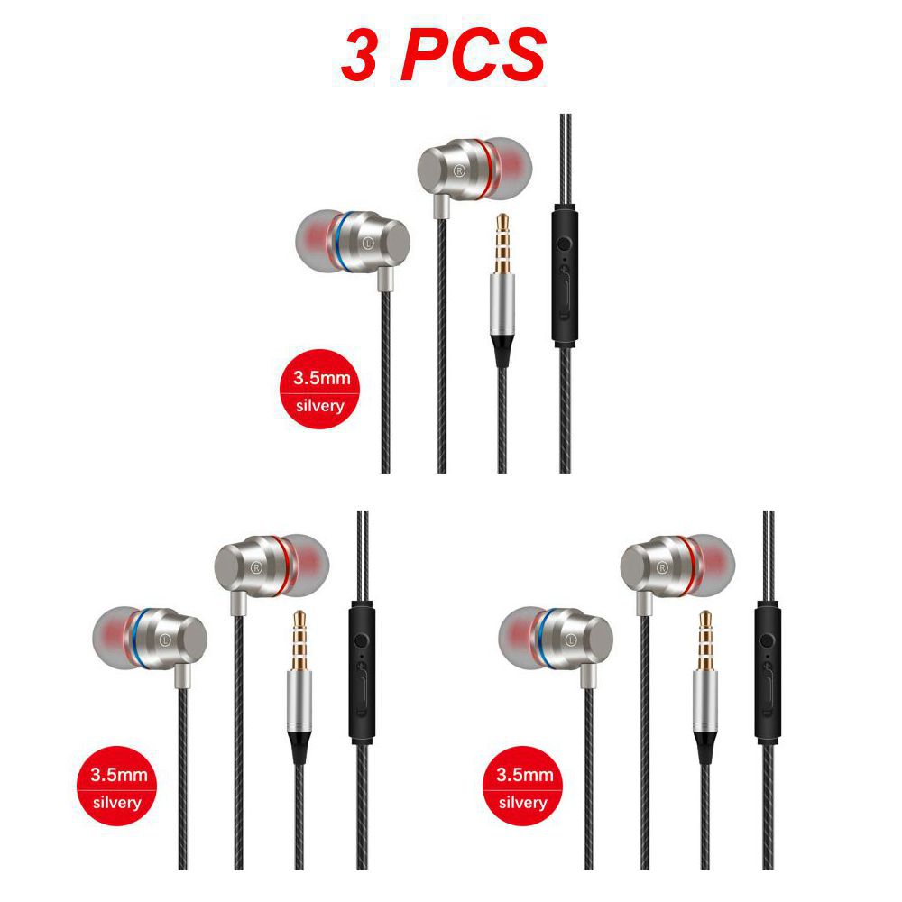 X6 Metalen Koptelefoon Bass Ruisonderdrukking Koptelefoon Sport Headset Auriculare MP3 Computer Koptelefoon Bedrade Koptelefoon: Black