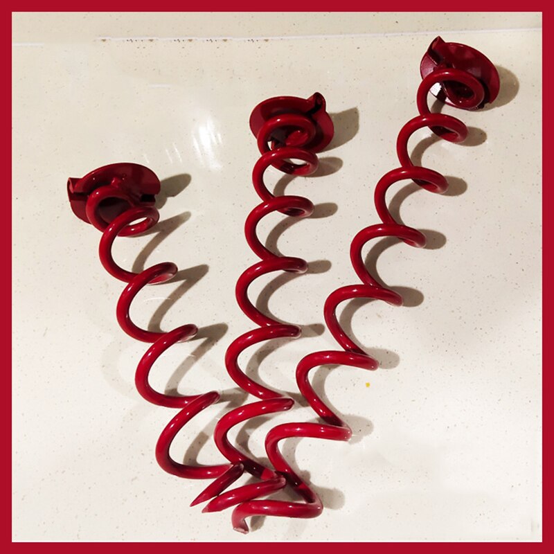 1Pcs Spiral Ground Anchors, 11inch 13inch 16.5inch Tent Stakes Heavy Duty Ground Screw Anchor Twist Stakes: Large 16.5inch / Red