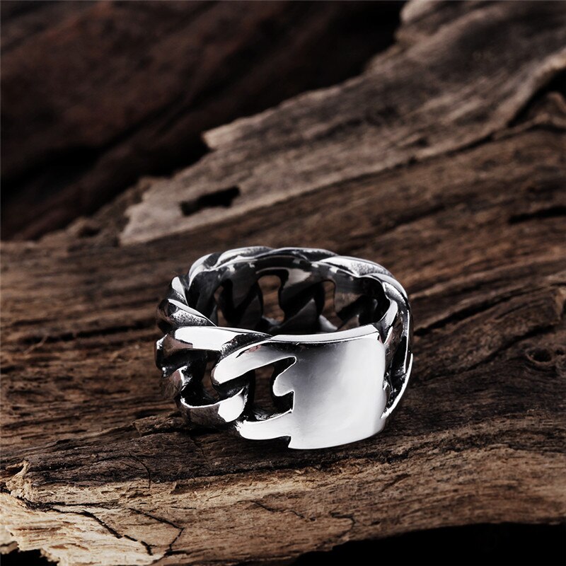 Stainless Steel Rope Punk Ring For Men Retro Vinta... – Grandado