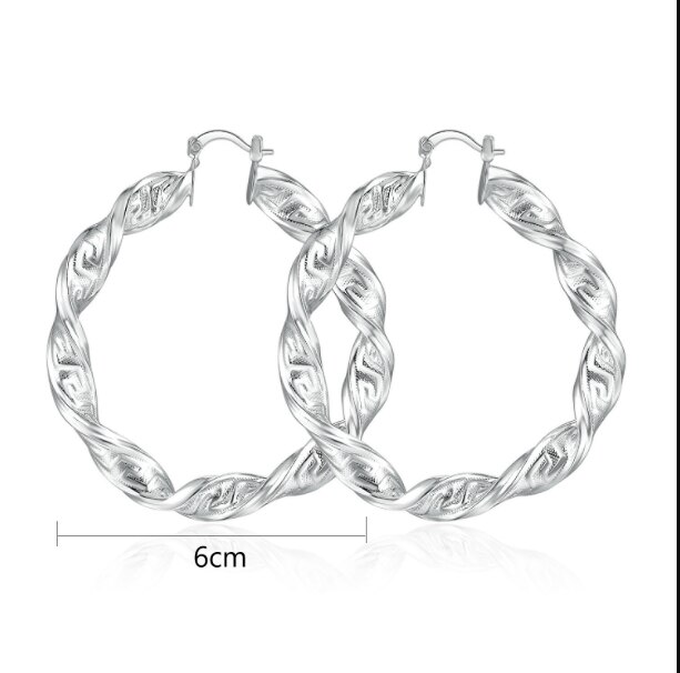 Luxe Trendy Hoop Oorbellen Voor Vrouwen Oorbellen Voor Gouden Ring Oorbellen Vrouwelijke Style Sieraden Bruiloft Accessoires: B-EA-9-MC0009-S60mm