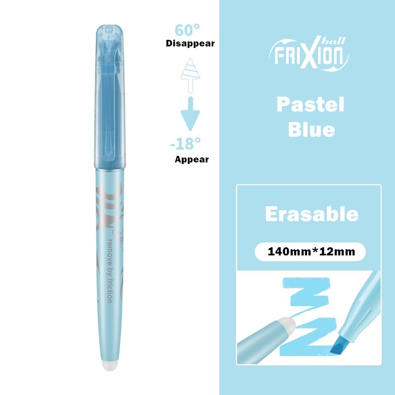 1pcs Pilot Erasable Highlighters Pastel Markers Pen Disappear Frixion Marker Liner Drawing Lettering Stationery H6250: Pastel Blue