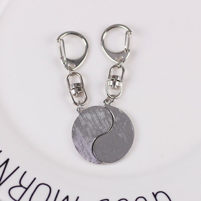 Superventas, yin y yang, costura de aleación, dos pétalos, piscis, pareja llave, anillo, mochila, colgante, llavero, accesorio de ,