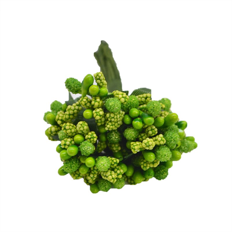 36Pcs Pearl Berry Artificial Stamen Flower For Wedding Home Decoration Artificial Pistil DIY Wreath Scrapbooking Craft Box: F09