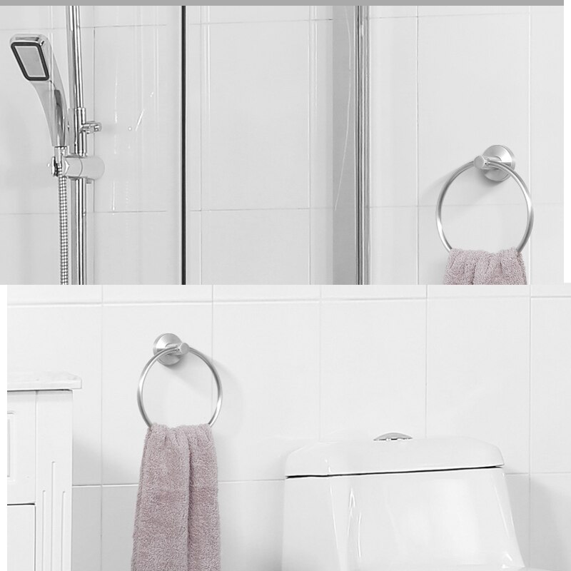 Rvs wall mount handdoekring badkamer accessoires Ronde handdoek houder Badkamer Handdoekenrek Hanger