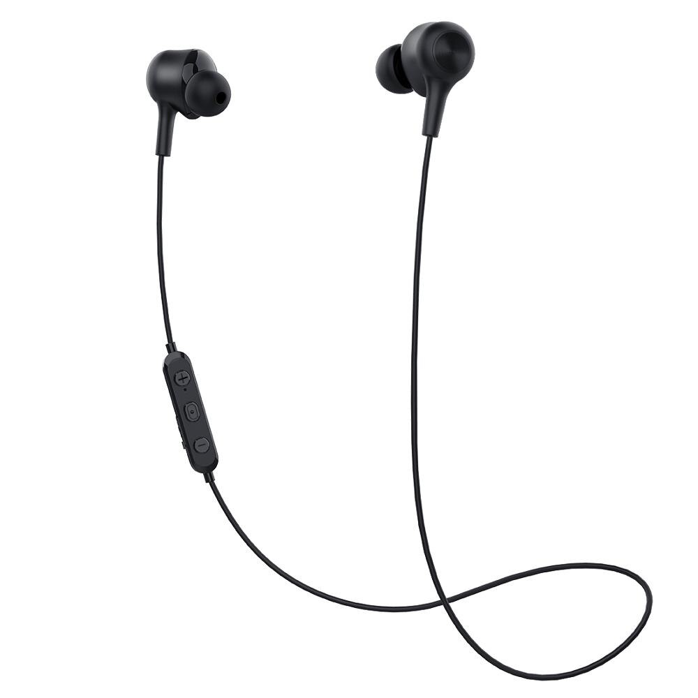 Langsdom  l17 draadloze hoofdtelefoon bluetooth 5.0 oortelefoon voor telefoon iphone headset magneet oordopje met microfoon stereo bluetooth oortelefoon: Een zwarte