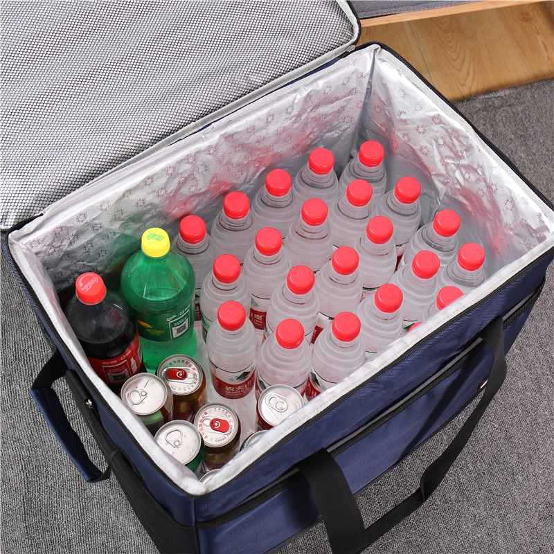 Stor kapacitet 18l 35l 68l lækagesikker isoleret termisk mad køletaske picnic køleskabspose til bilbrug