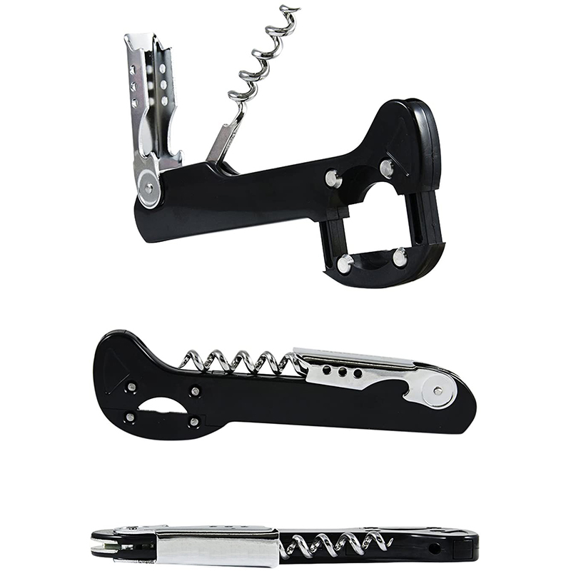 Wine Bottle Cap Opener Boomerang Wijn Opener Roestvrij Stalen Metalen Kurkentrekker Foliesnijder 3 In 1 Wijn Opener Voor Obers bier