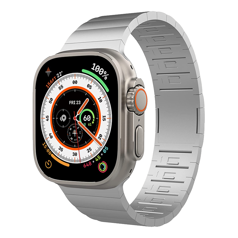 Rem i rustfritt stål til apple watch ultra band 49mm 45mm 41mm 44mm 40mm, magnetisk spenne til iwatch series 8 7 6 se 5: Grønnblå / 12mm
