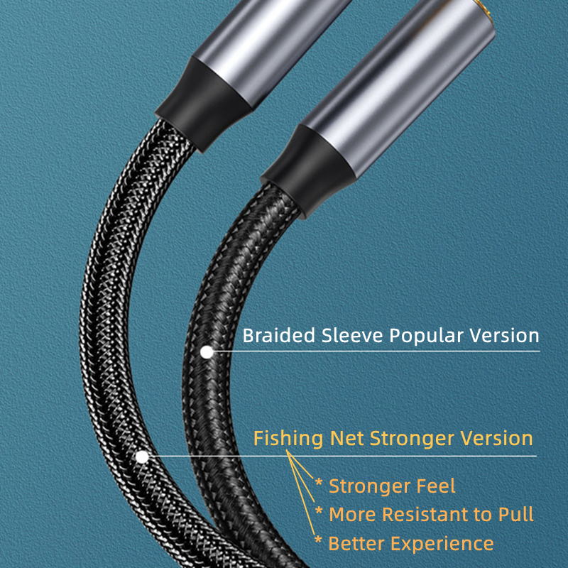 3.5mm Aux Stereo Audio Cable Left and Right Vocal Channel 1 to 2 Adapter Cable Separation line with Sleeve Female to Male Cable