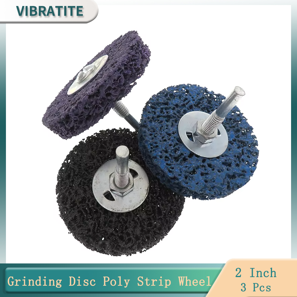3 Inch Slijpschijf 3 Stuks 75 Mm Strip Schijven Schoon Poly Strip Wiel Disc Voor Haakse Slijpmachines Schoon Verwijderen Verf Roterende Schurende