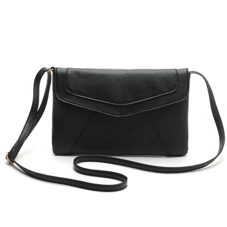 vintage casual leather handbags clutches ladies party purse women bag bolsos rossbody messenger shoulder school bags: black