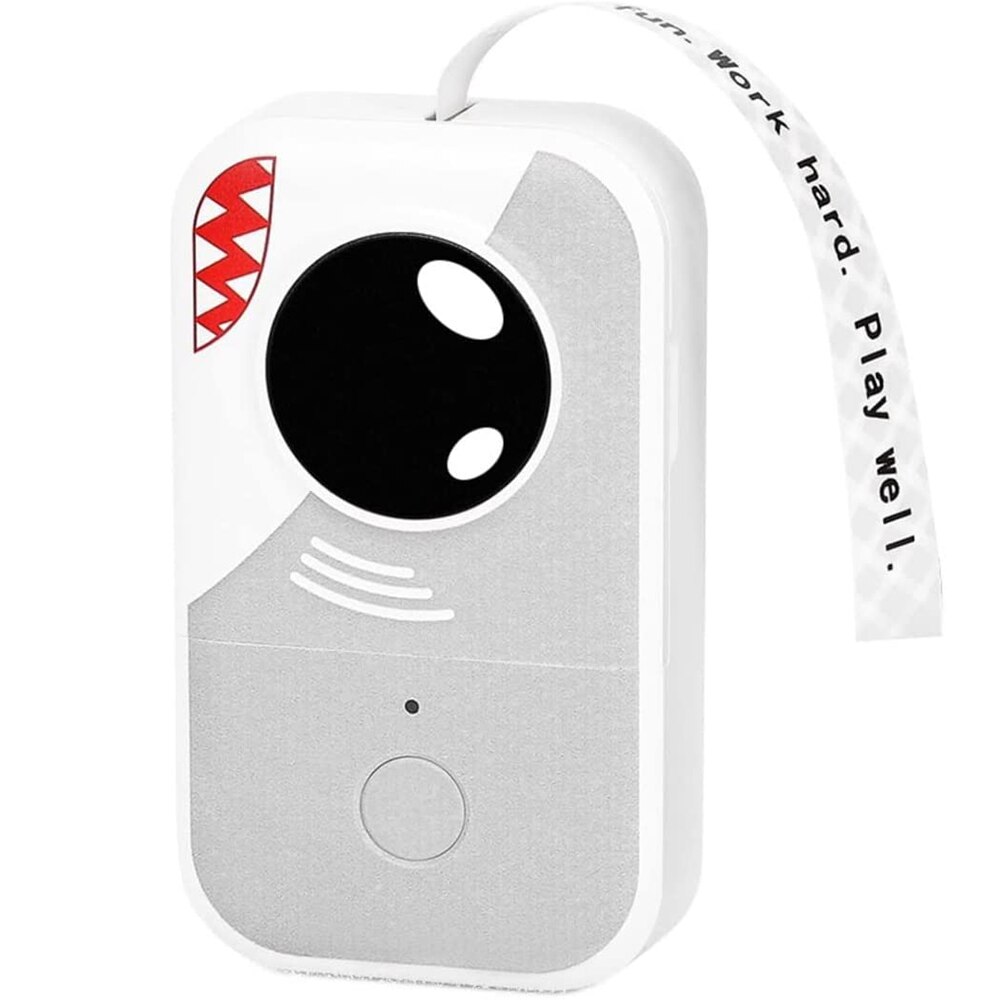Phomemo Label Maker Sticky Note D30Pro Label Thermal Printer No Ink Home Business Helper Kitchen Sticker Machine: White Shark
