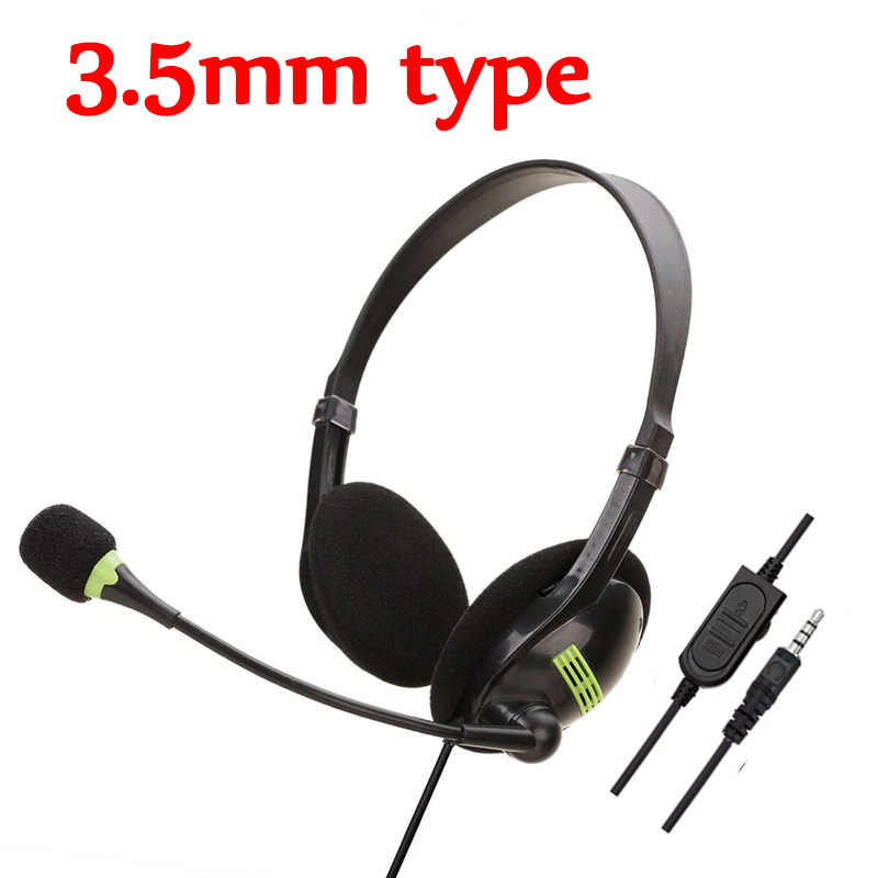 USB 3.5mm Headset with Microphone Noise Cancelling Computer Headset Lightweight Wired Headphones for PC /Laptop/Mac/School/Kids: 3.5mm type