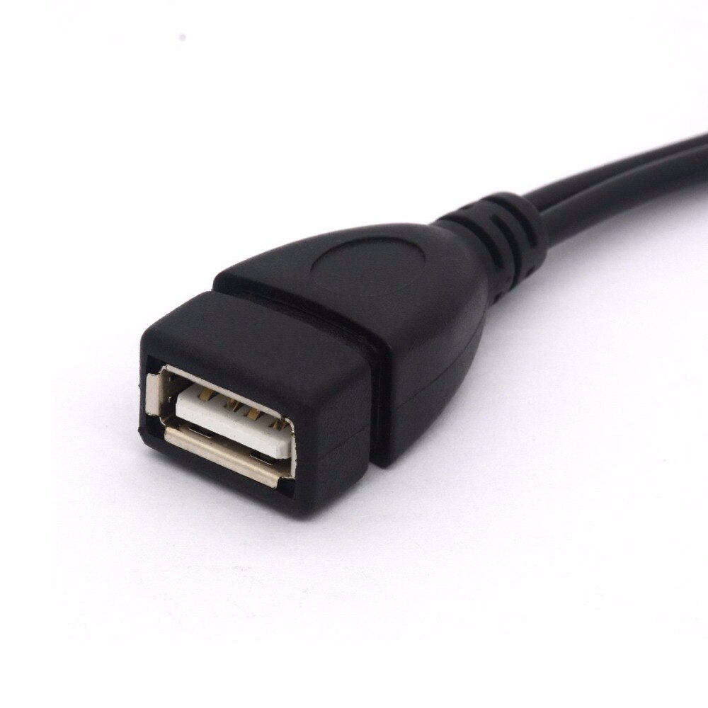 USB Type Female to Micro USB Male Host OTG with Micro USB Female Y Cable