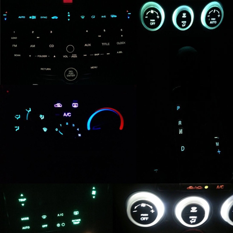 10 Uds. T3 T4 T4.7 T5 led, luz de salpicadero de coche, instrumento de cuña para puertas de automóvil, calibre, lámpara de lectura, bombilla led de 12V estilo de coche smd