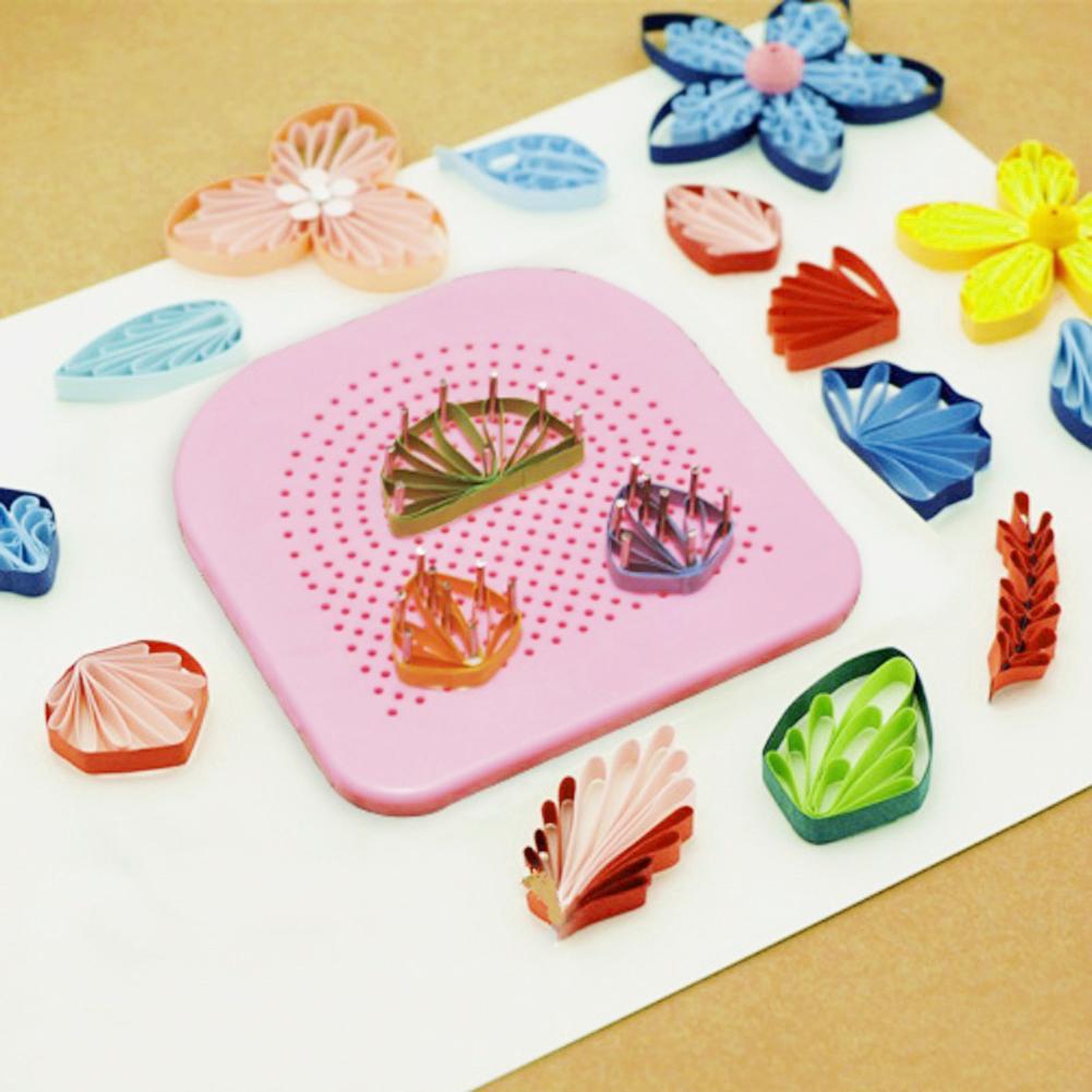 Handmade DIY Paper Quilling Tool w/20pcs Needle Plate Quilter Grid Guide Craft Can Do a Lot Of Modeling Products 10.5cm*10.5cm