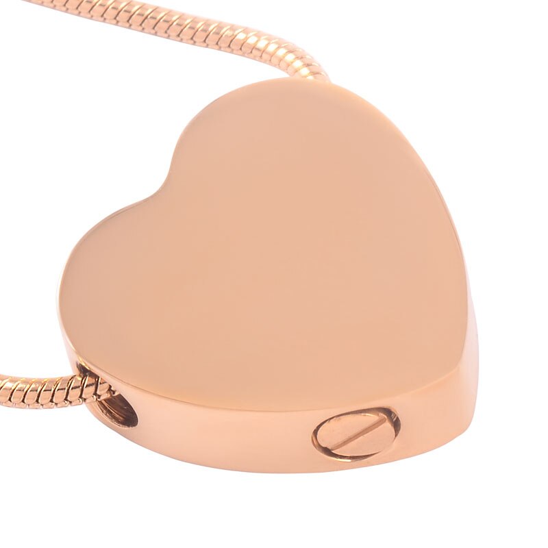 8384 Stainless Steel Blank Heart Charm Jewelry Pendant for Women Keepsake Urn Ashes Cremation Necklace