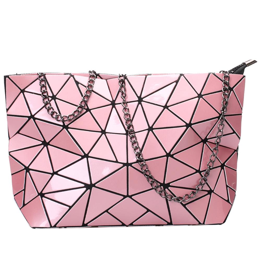 Vrouwen Keten Schoudertas Sac A Main Tas Mode Geometrische Messenger Bags Vlakte Vouwen Crossbody Tassen Clutch Avondtasje Bolso