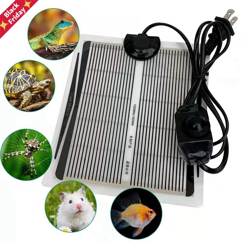 Reptiles Heat Mat With Adjustable Temperature Controller Warm Pad Incubator For Lizard Turtle Snake EU/US Plug 5-35W