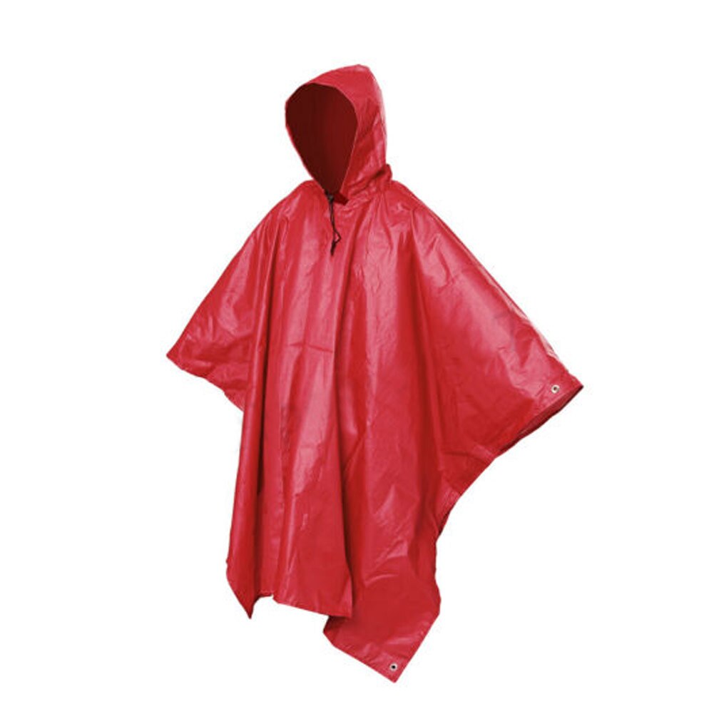 Wasserdicht Einteiliges Regen Mantel Poncho Cape Plane für Camping Wandern Multifunktionale Regen Mantel: Red