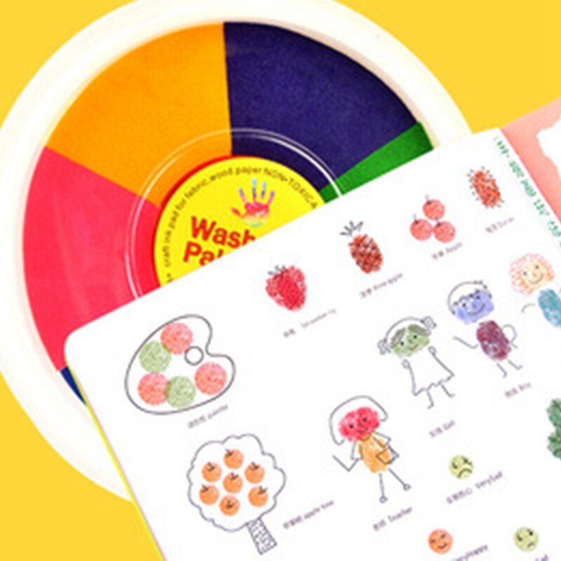 Funny Finger Painting Pad Kit Kids DIY Paint Crafts Washable Children Educational Mud Tool Drawing Book