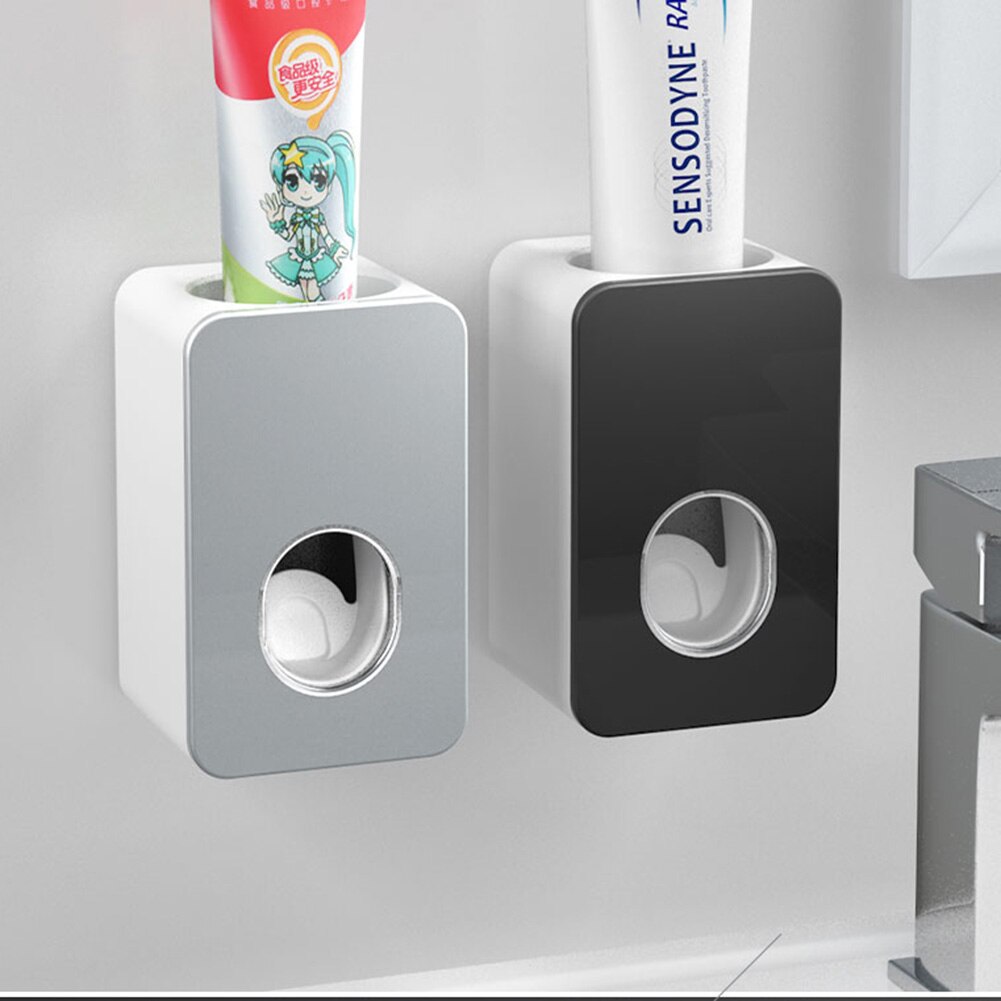 Dentifricio Spremi Distributore Automatico di Dentifricio Spazzolino Da Denti a prova di Polvere Spazzolino Da Denti Supporto di Montaggio A Parete Del Basamento Bagno di Prodotto
