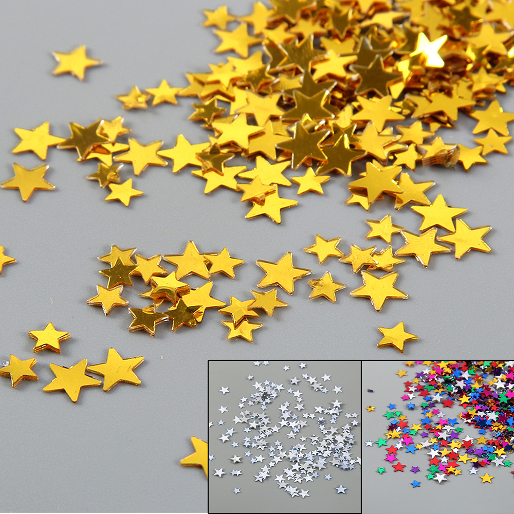 Goud/Zilver/Kleurrijke Mini Stars Pvc Losse Pailletten Glitter Pailetten Voor Diy Nail Art Manicure/Naaien /Bruiloft Decoratie