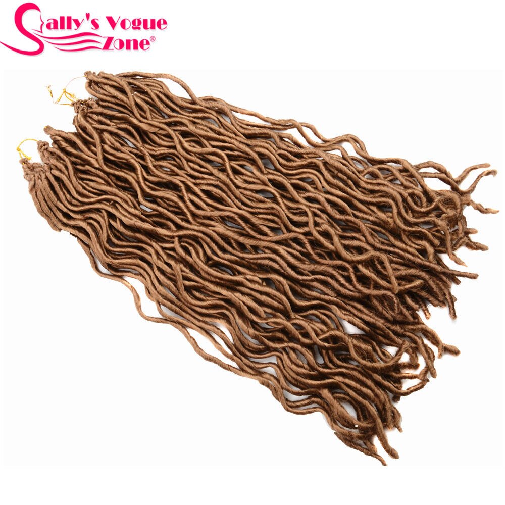 Sallyhair1 Pack 24 Roots/Pack Synthetic Faux Locs Curly 10 18inch 8 Colors Crochet Braids Hair Extension Locks For Black Women