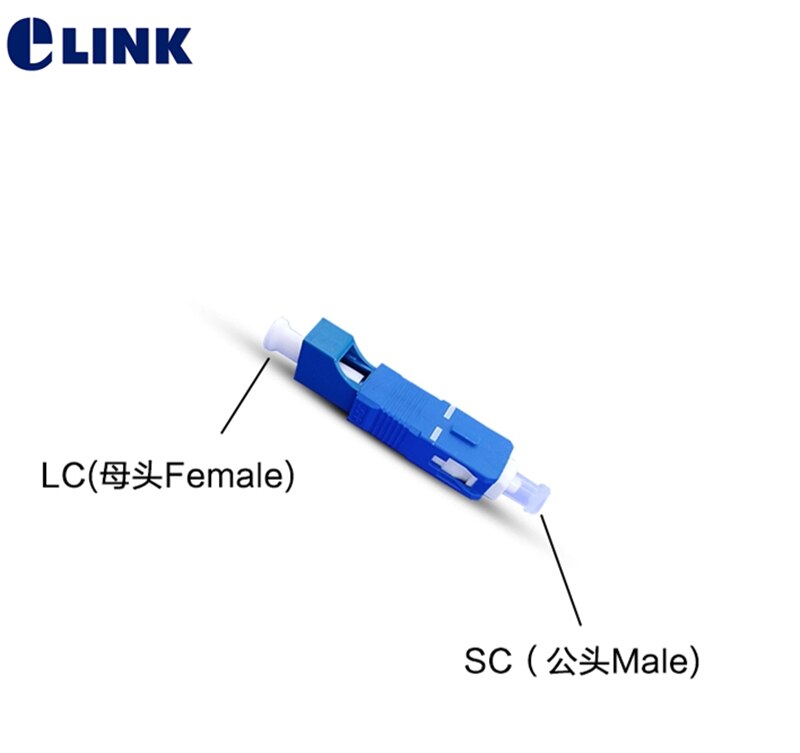 Adaptador híbrido LC-SC fêmea para macho, vfl use sm mm apc fibra óptica acoplador ftth frete grátis elink de fábrica