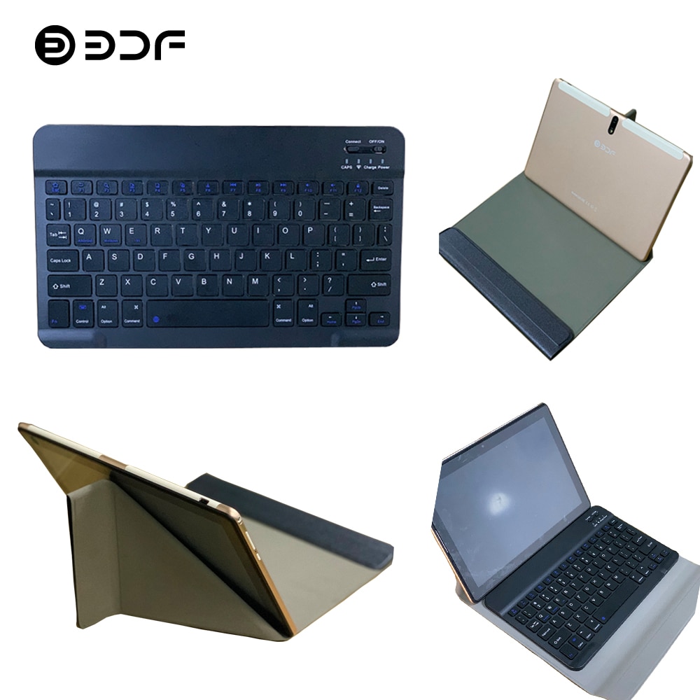 BDF la couverture en cuir noir et le clavier Bluetooth sans fil pour tablette de 10 pouces utilisent une résistance aux chutes antichoc Anti-poussière M107