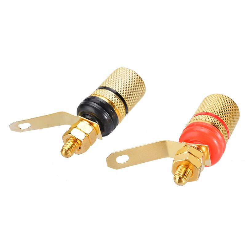 8 stuks versterker luidspreker klemmenbord connector vergulde aansluitpaal voor 4mm bananenstekker jack connectoren