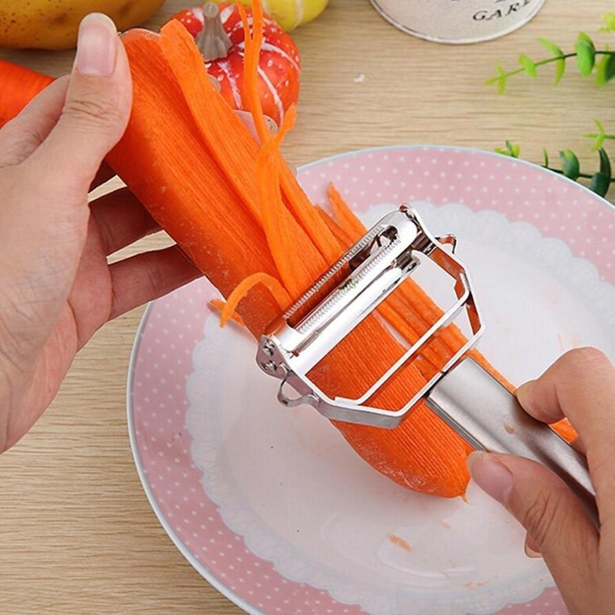 Roestvrij Staal Aardappel Komkommer Wortel Rasp Julienne Dunschiller Groenten Fruit Dunschiller Dubbele Schaven Rasp Keuken Gadget