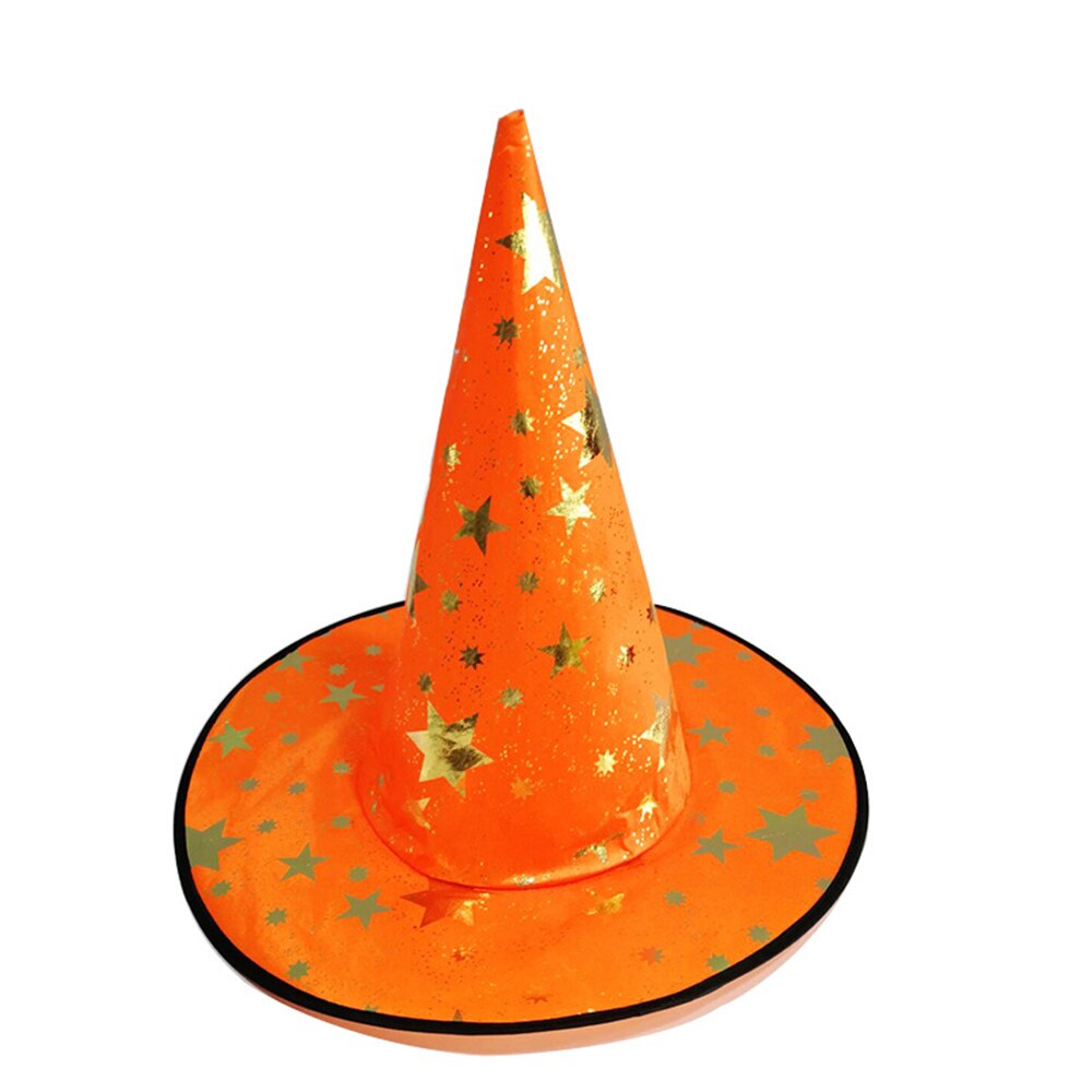 Halloween Witch Hats Masquerade Wizard Top Hat Party Cap Cosplay Costume Halloween Fancy Dress Decor for Adults Children: Orange