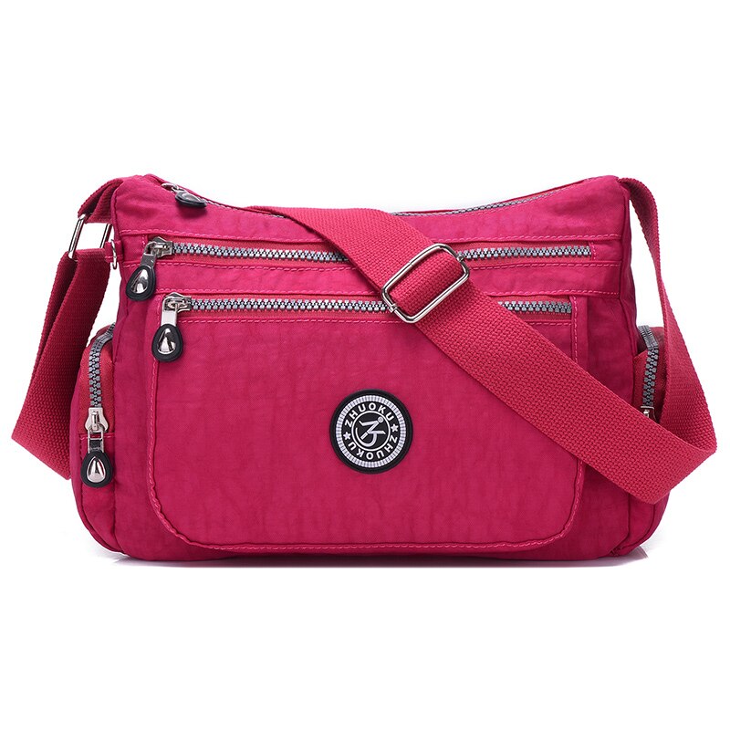 Bolsos pequeños de hombro para mujer, bandolera con cremallera, bolsos Hobo, famosa Bolsos De Mujer con solapa, Mini bandolera de nailon para playa, un bolso principal: Grape purple