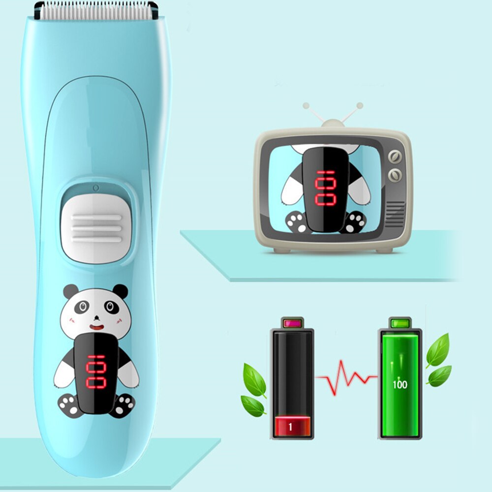 Electric Baby Hair Clippers Ceramic Hair Trimmer Ultra Quiet Waterproof Rechargeable Cordless Haircut Kit Set for Infants