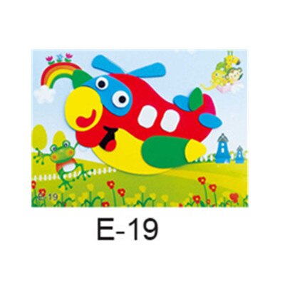 DIY Cartoon Animal 3D EVA Foam Sticker 20 designs Puzzle Series Early Learning Education Toys for Children