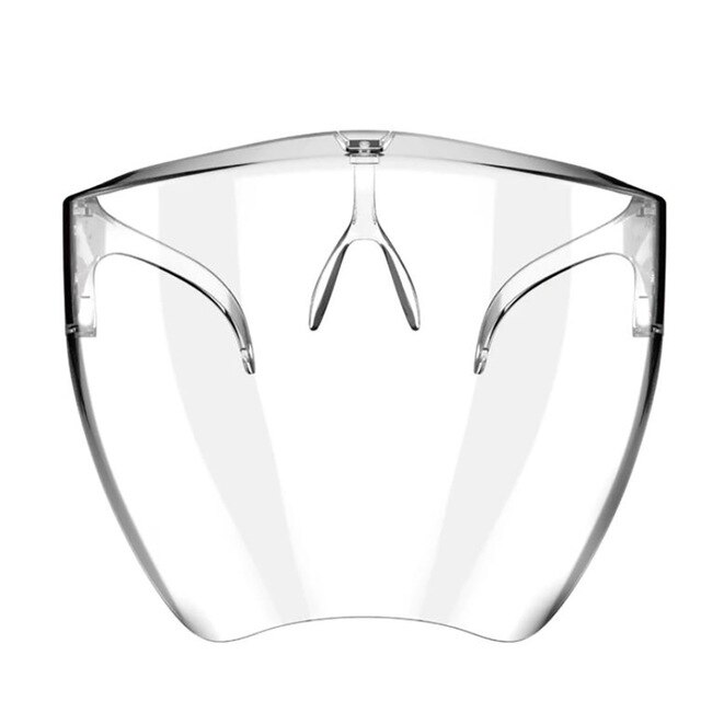 Gennemsigtige beskyttelsesbriller ansigtsskærm hjelm holdbar beskytte sikkerhedsmaske hjelm mtb cykelbriller beskyttelsesbriller: 2 stk