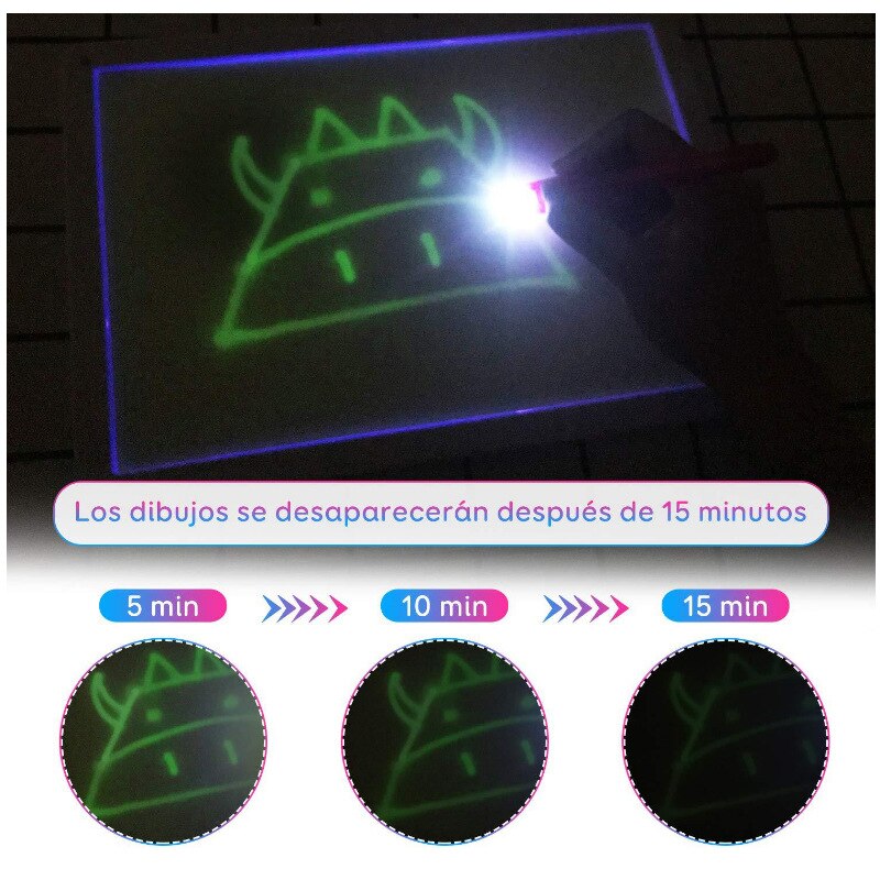 Planche à dessin lumineuse à LED pour enfant, s'amuser en peignant, jeu éducationnel