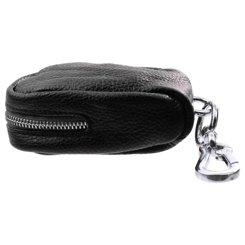 Autosleuteltas huishoudsleuteltas unisex ritstas in pu leer voor sleutelhangerhoes voor sleutel / usb / stukjes / munt-zwart