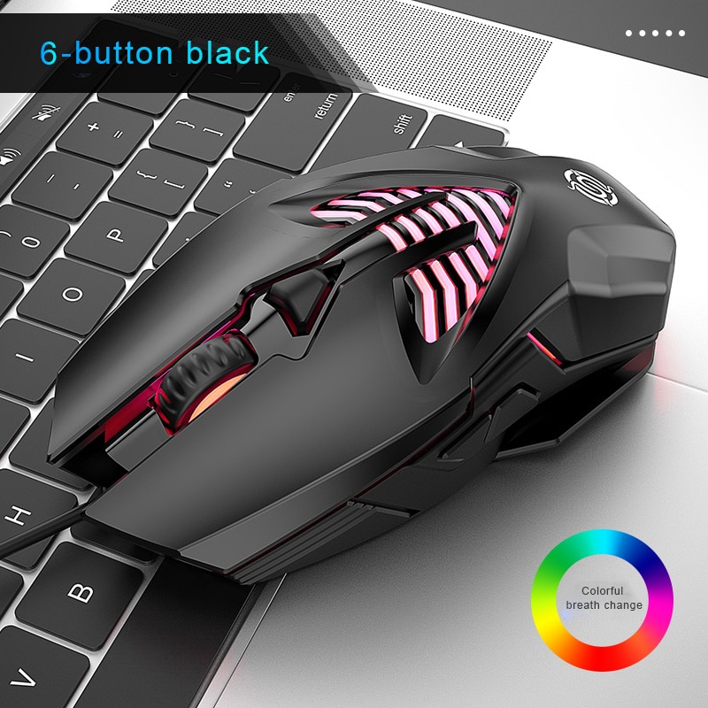 Competitive Gaming Mouse Usb 6 Button Macro Definition Metal Mouse Desktop Notebook Mouse