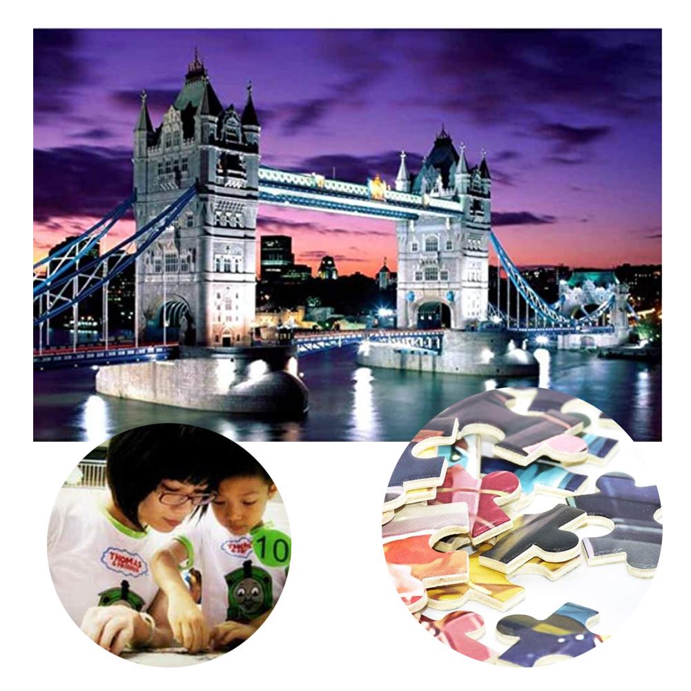 1000Stck Turm Brücke Papier Puzzle Puzzle Spiel Erwachsene lässig freundlicher Intelligenz Spielzeug Intelligenz Entwickeln Spielzeug